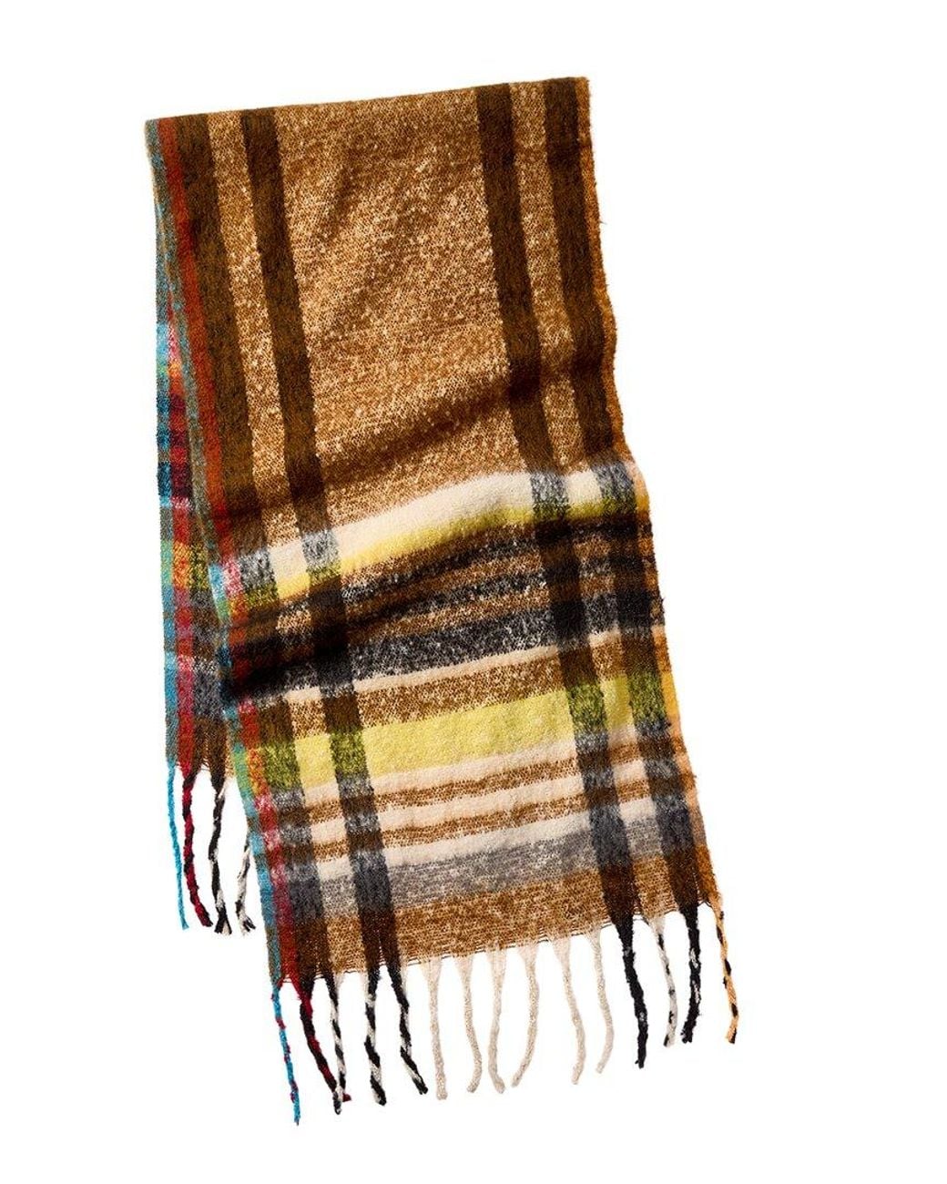La Fiorentina Black Plush Fringe Scarf