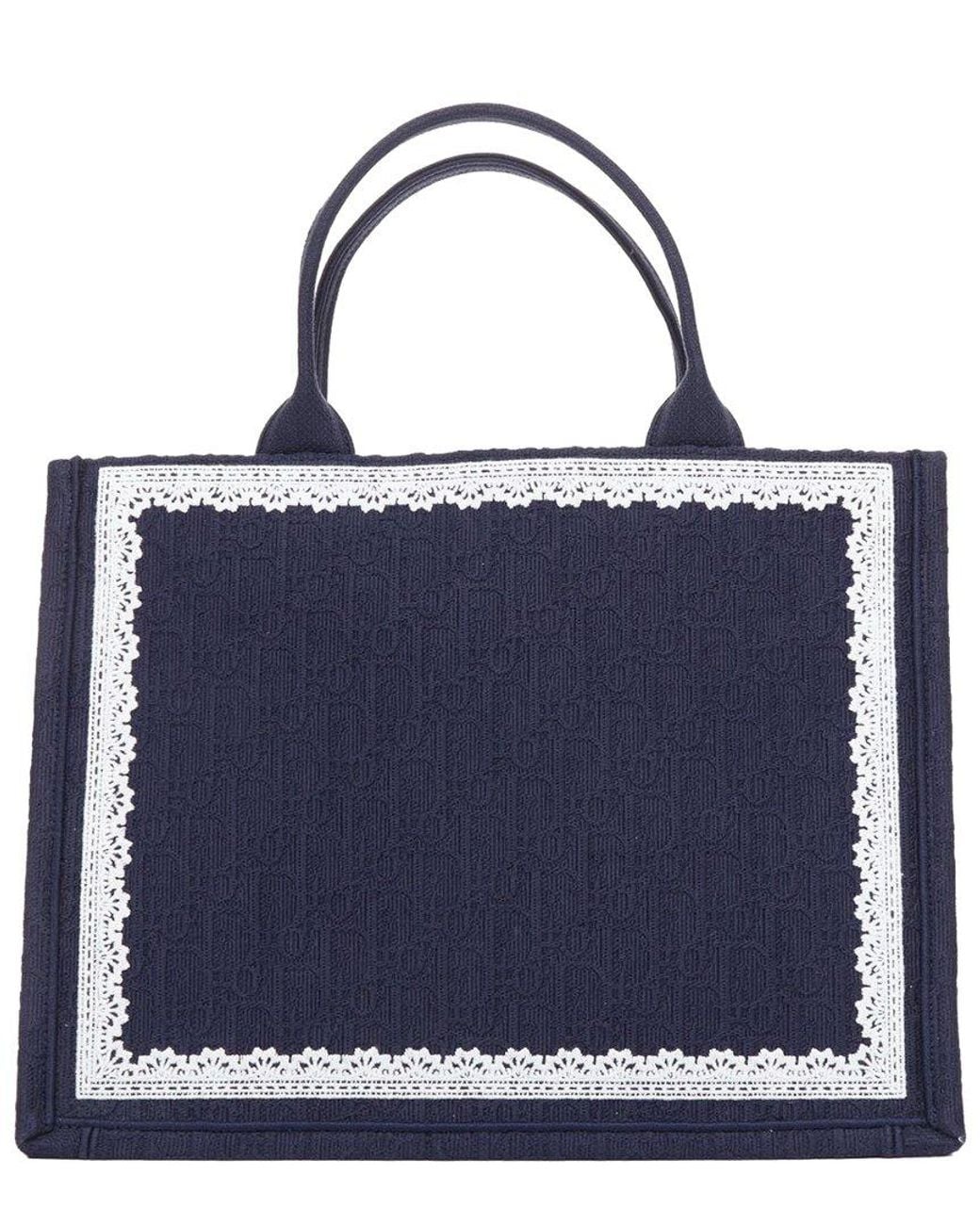 Dior Blue Cotton Jonathan Anderson Medium Book Tote (Authentic Pre-Loved)