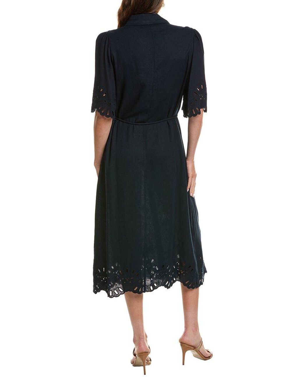 Nanette Lepore Black 3/4 Sleeve Maxi Dress