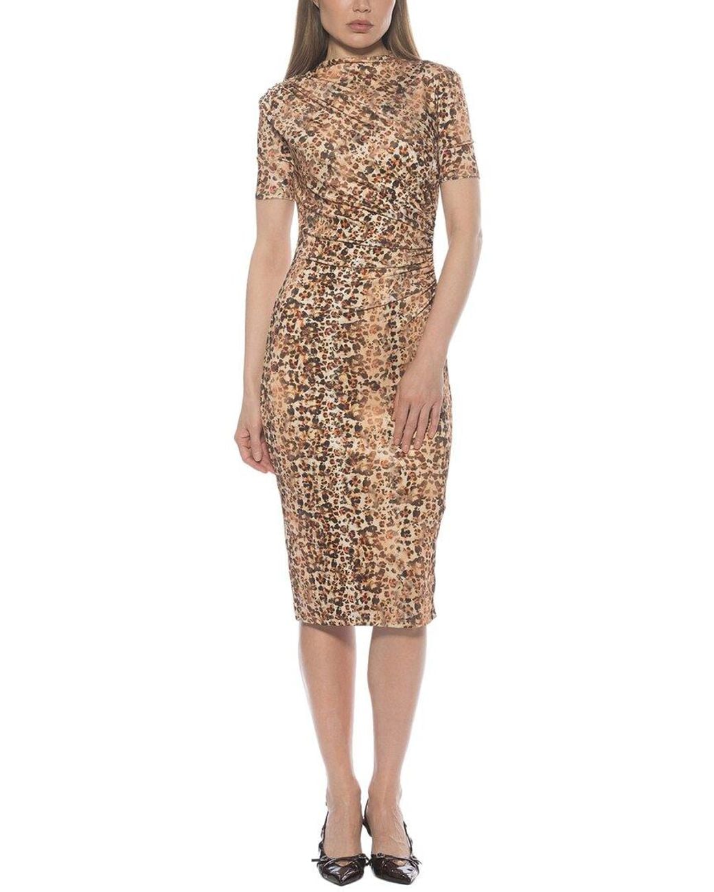 Alexia Admor Natural Santal Fit & Flare Dress