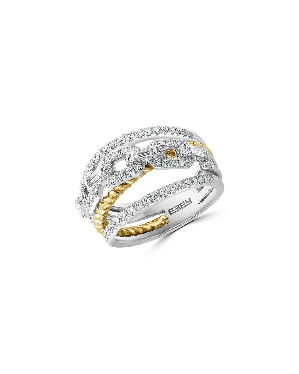 Effy Fine Jewelry White 14K 0.95 Ct. Tw. Diamond Ring