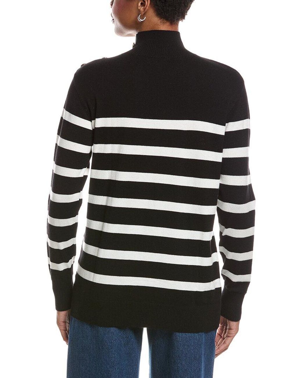 Joseph A Black Mock Neck Sweater