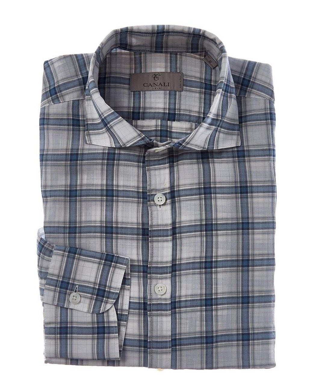 Canali Gray Dress Shirt for men