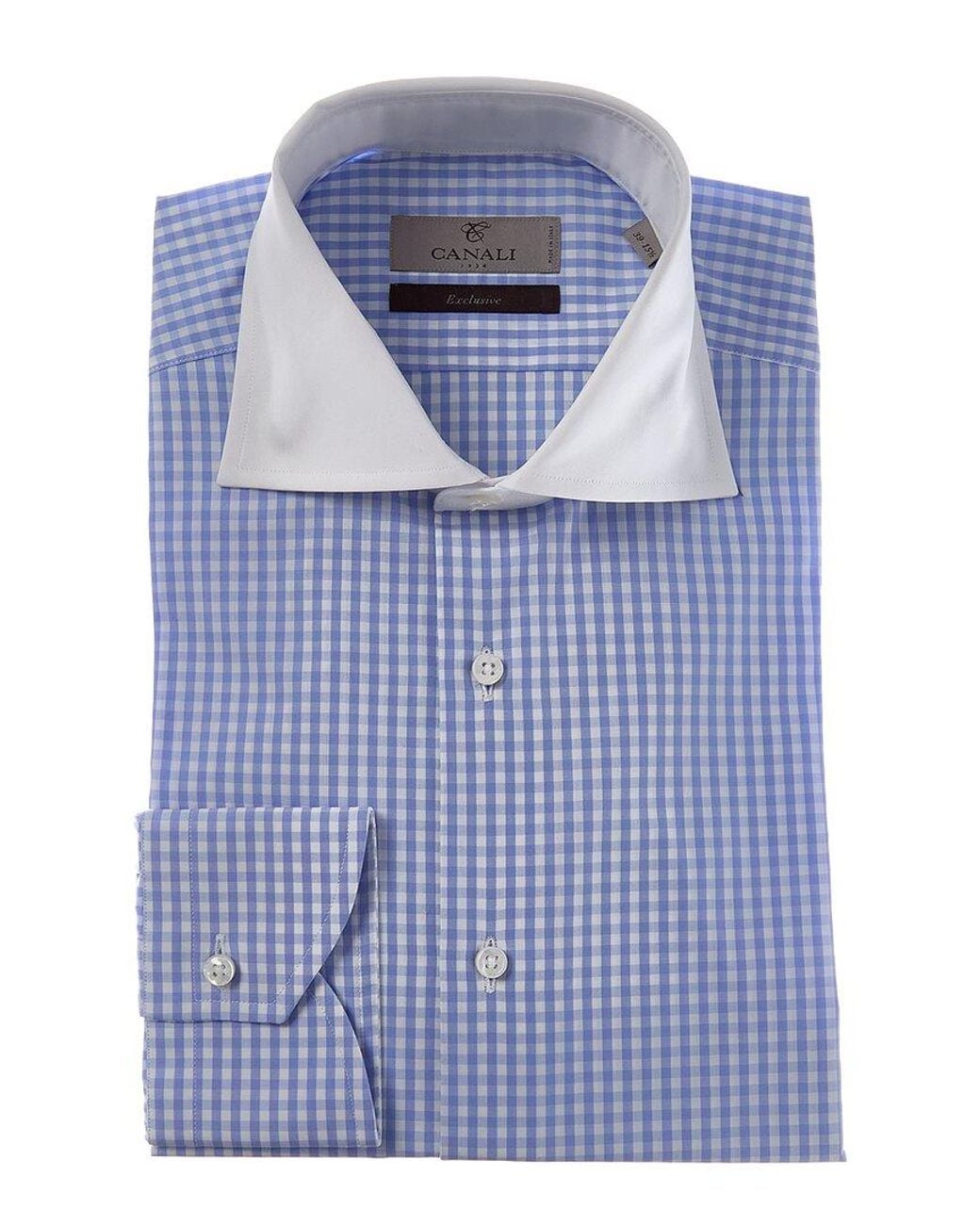 Canali Blue Dress Shirt for men