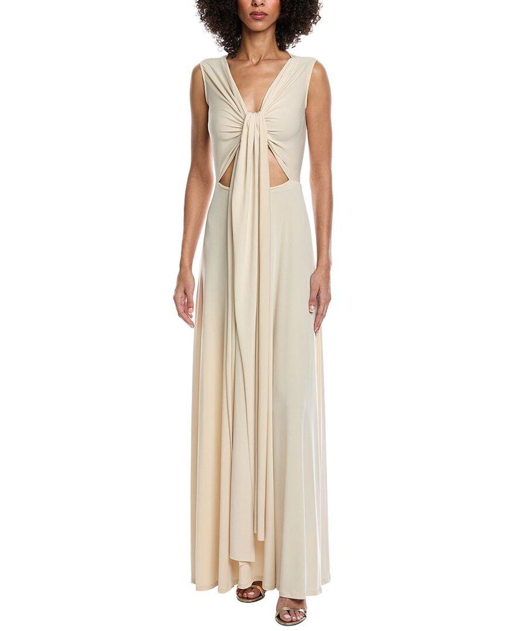 Issue New York Natural Wrap Bodice Gown