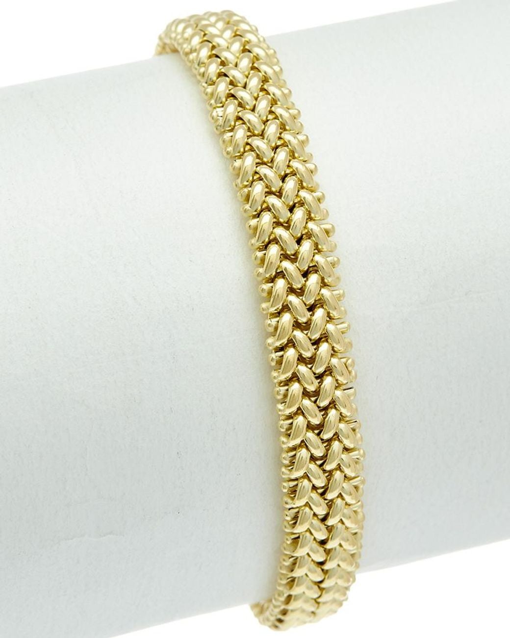 Italian Gold Metallic 18k Weave Bracelet