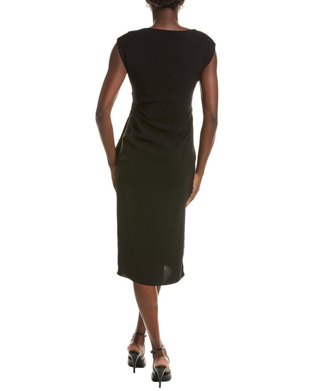 Max Mara Black Studio Aia Midi Dress