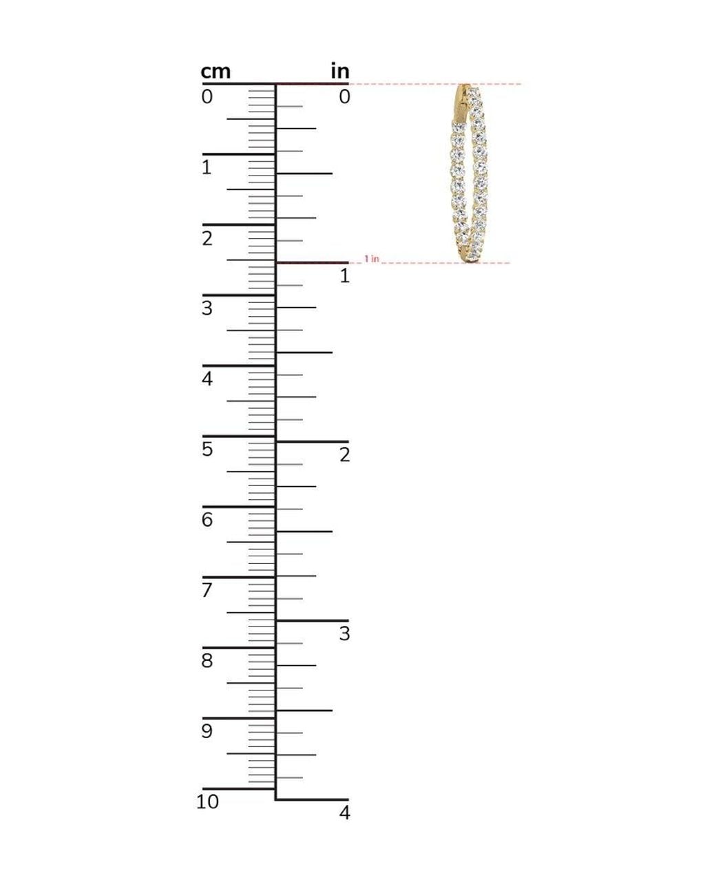 Diana M White Diana M. Fine Jewelry 14k 5.00 Ct. Tw. Lab Grown Diamond Hoops