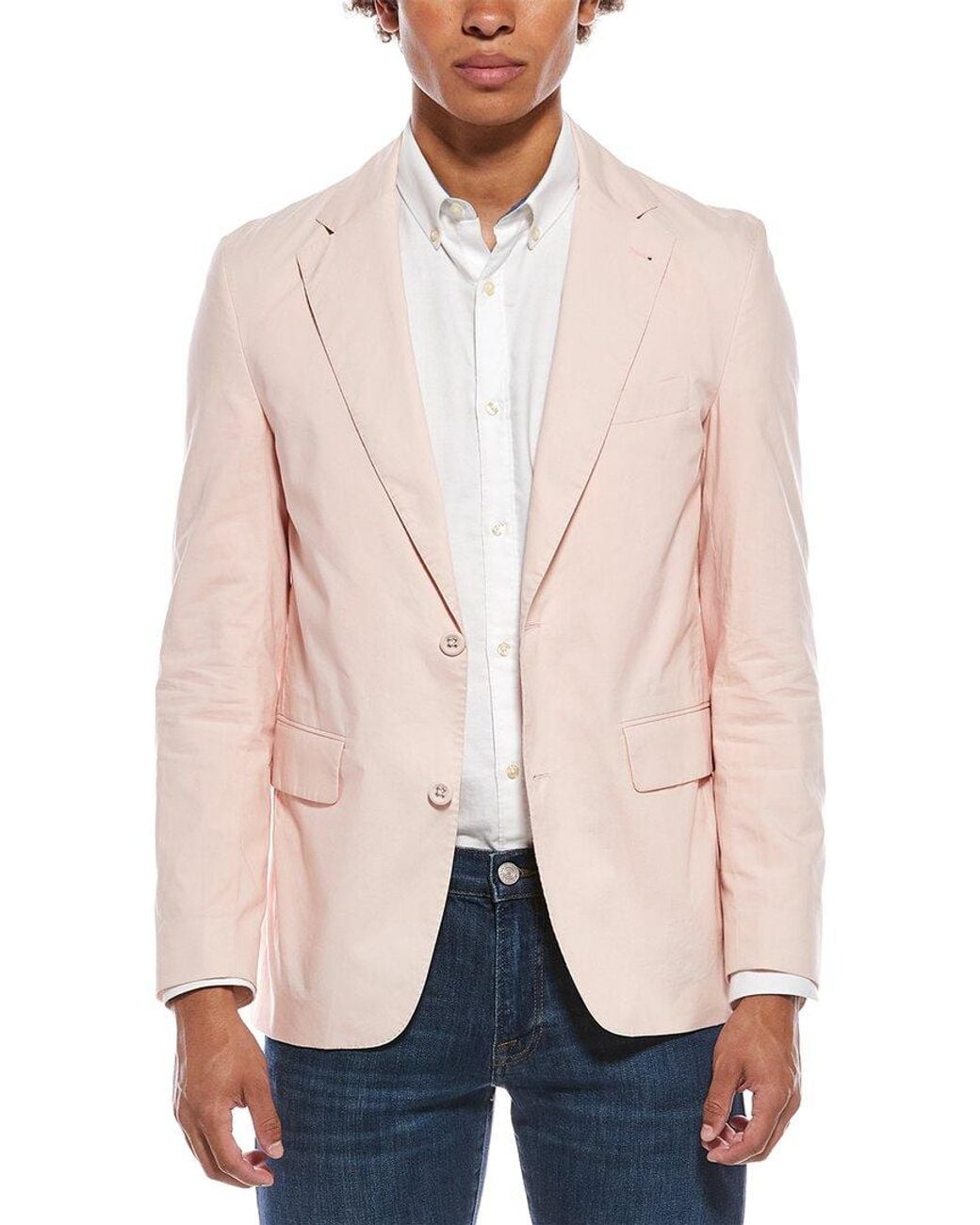 Officine Generale Blue Officine Generale Arthus Dyed Poplin Jacket for men