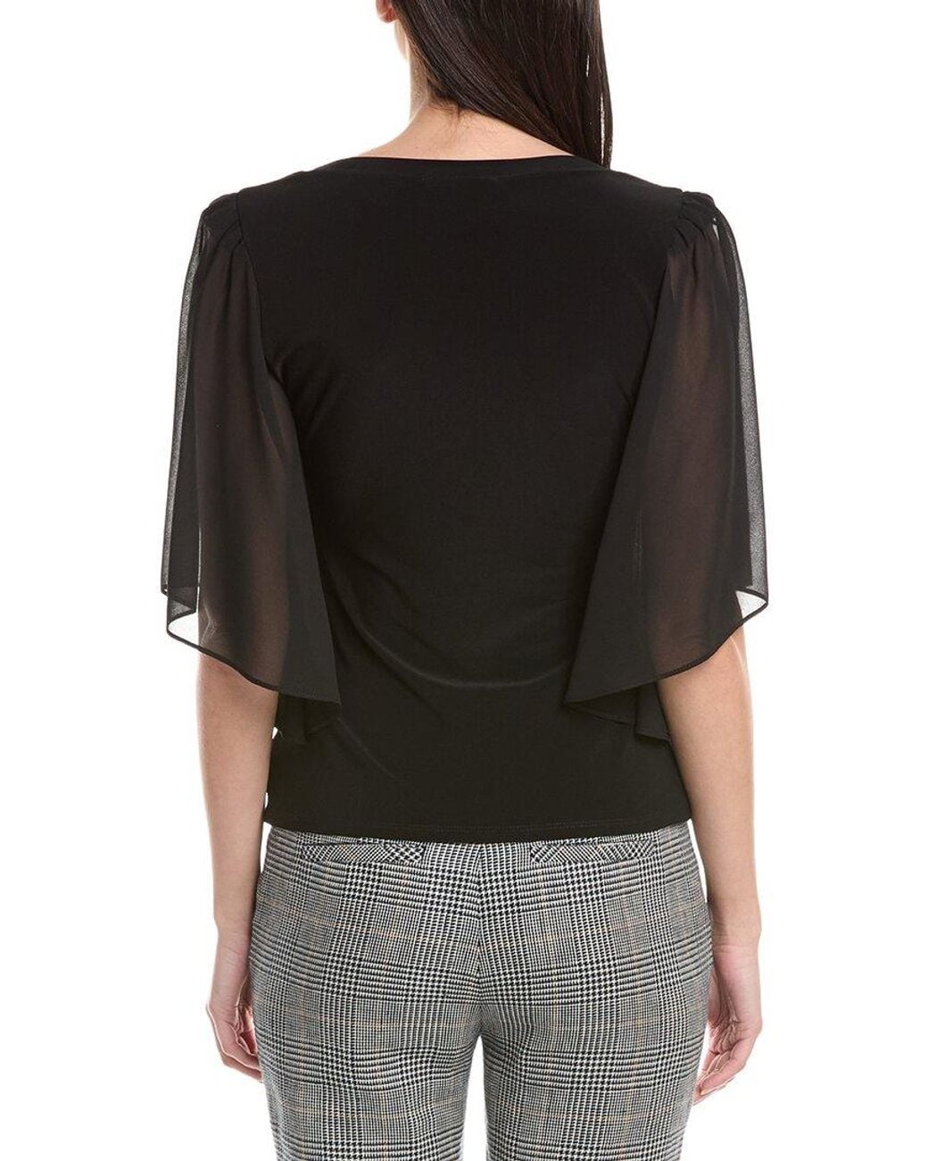 Joseph Ribkoff Black Ruffle Blouse