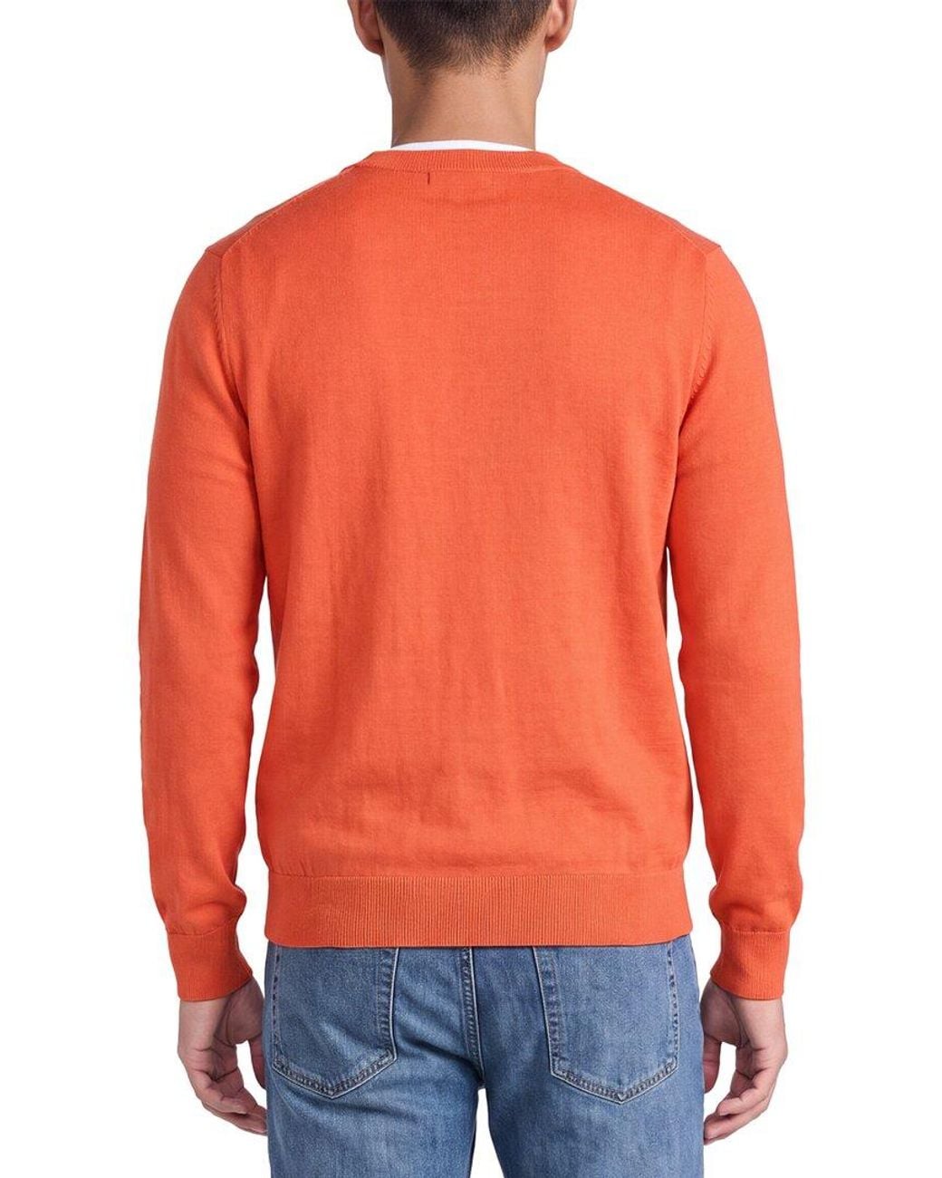 N.Peal Cashmere Orange Covent Fine Gauge Cashmere & Silk-Blend Round Neck Sweater for men
