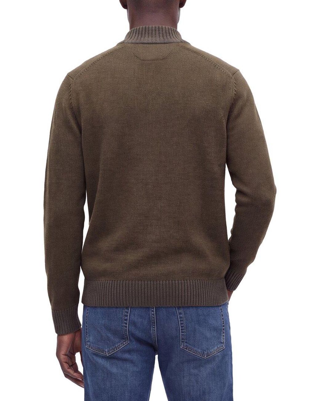 Raffi Brown Vanise 1/4-zip Wool & Cashmere-blend Mock Neck Sweater for men