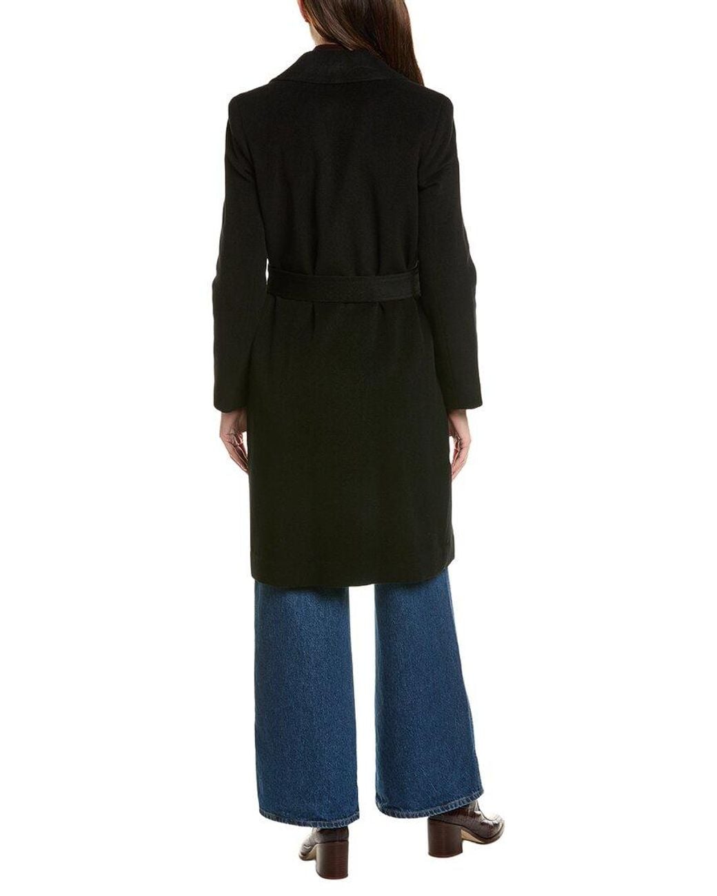 Sofiacashmere Black Sofiacashmere Wool & Cashmere-Blend Coat