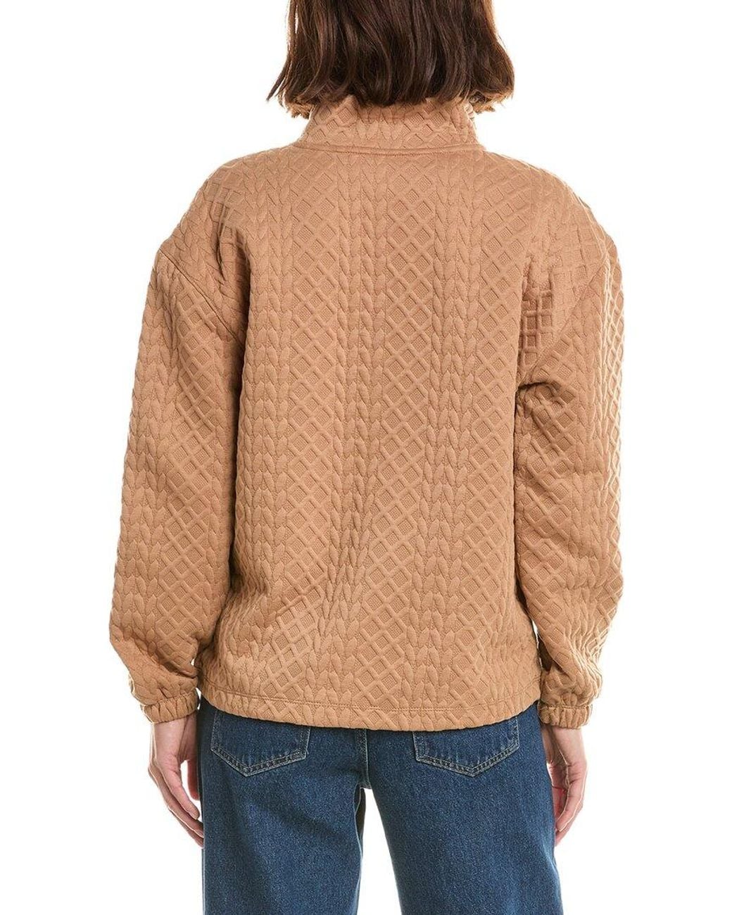 Nanette Lepore Blue Nanette Cable Quilted Cardigan