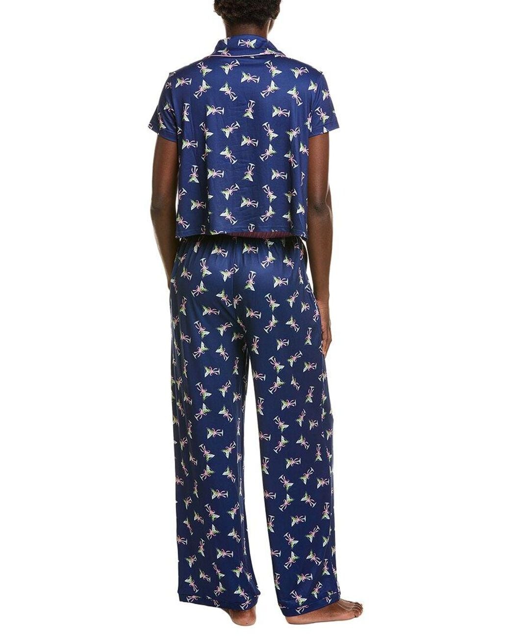 Haute Dreamz Blue 2pc Pajama Pant Set