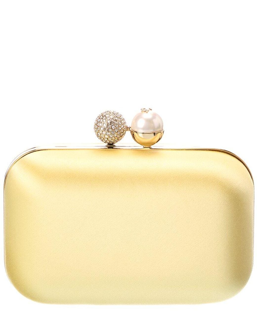Jimmy Choo Natural Cloud Satin Clutch