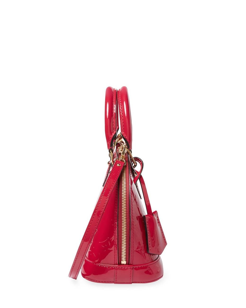Louis Vuitton - NEW ALMA BB Raspberry Top Handle Bag w/ Jacquard Strap