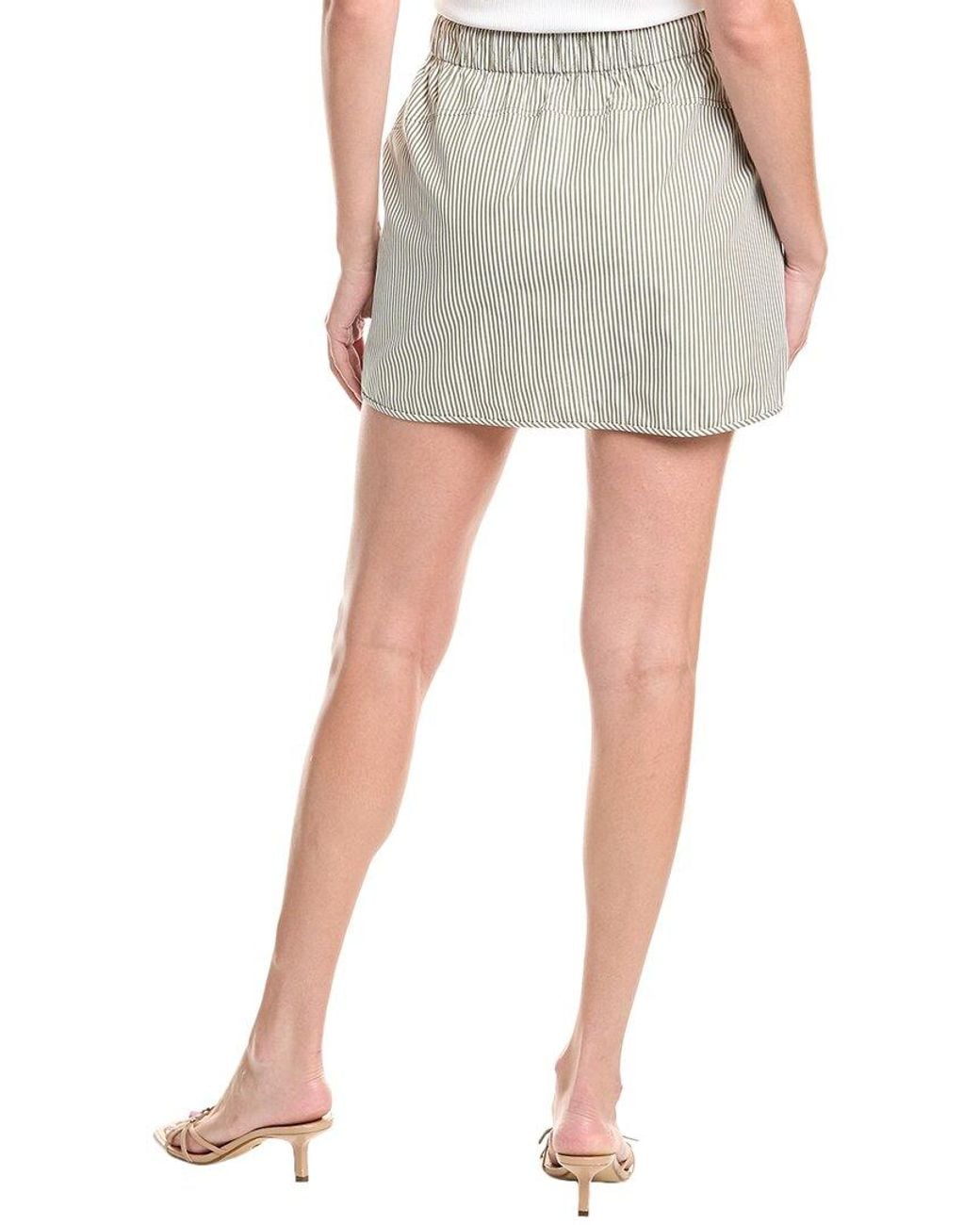 Jonathan Simkhai White Shiori Elasticated Mini Skirt