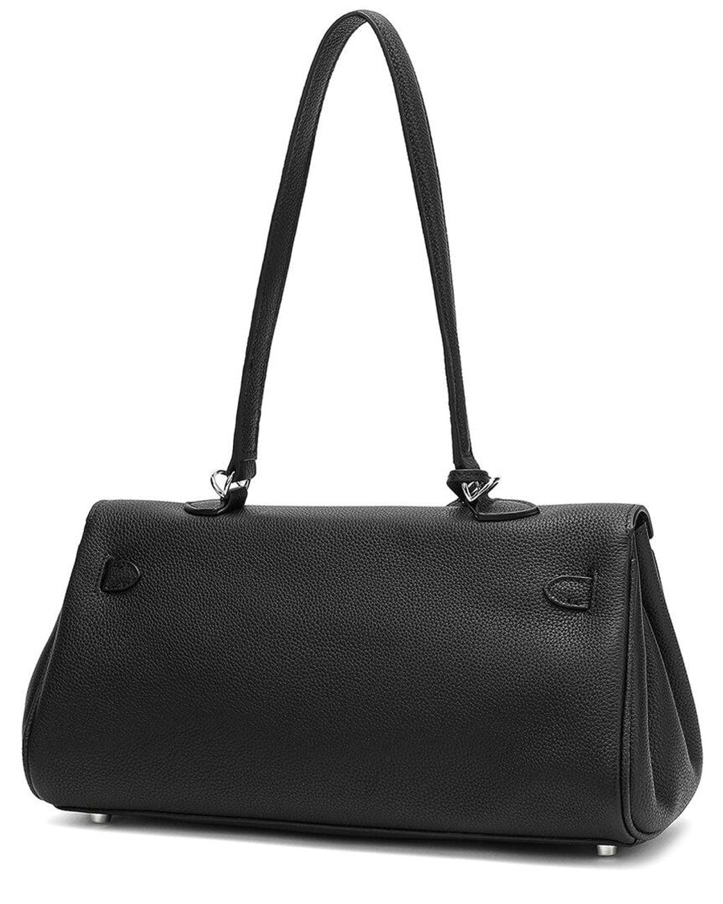 Tiffany & Fred Paris Black Top-Grain Leather Shoulder Bag