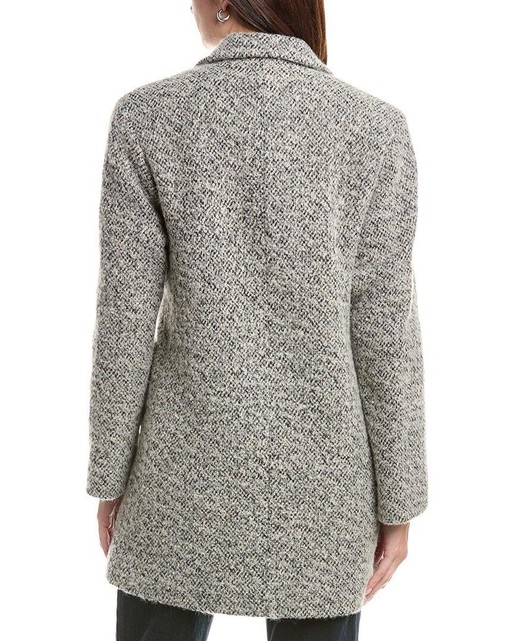 Fleurette Gray Double Breasted Wool Coat