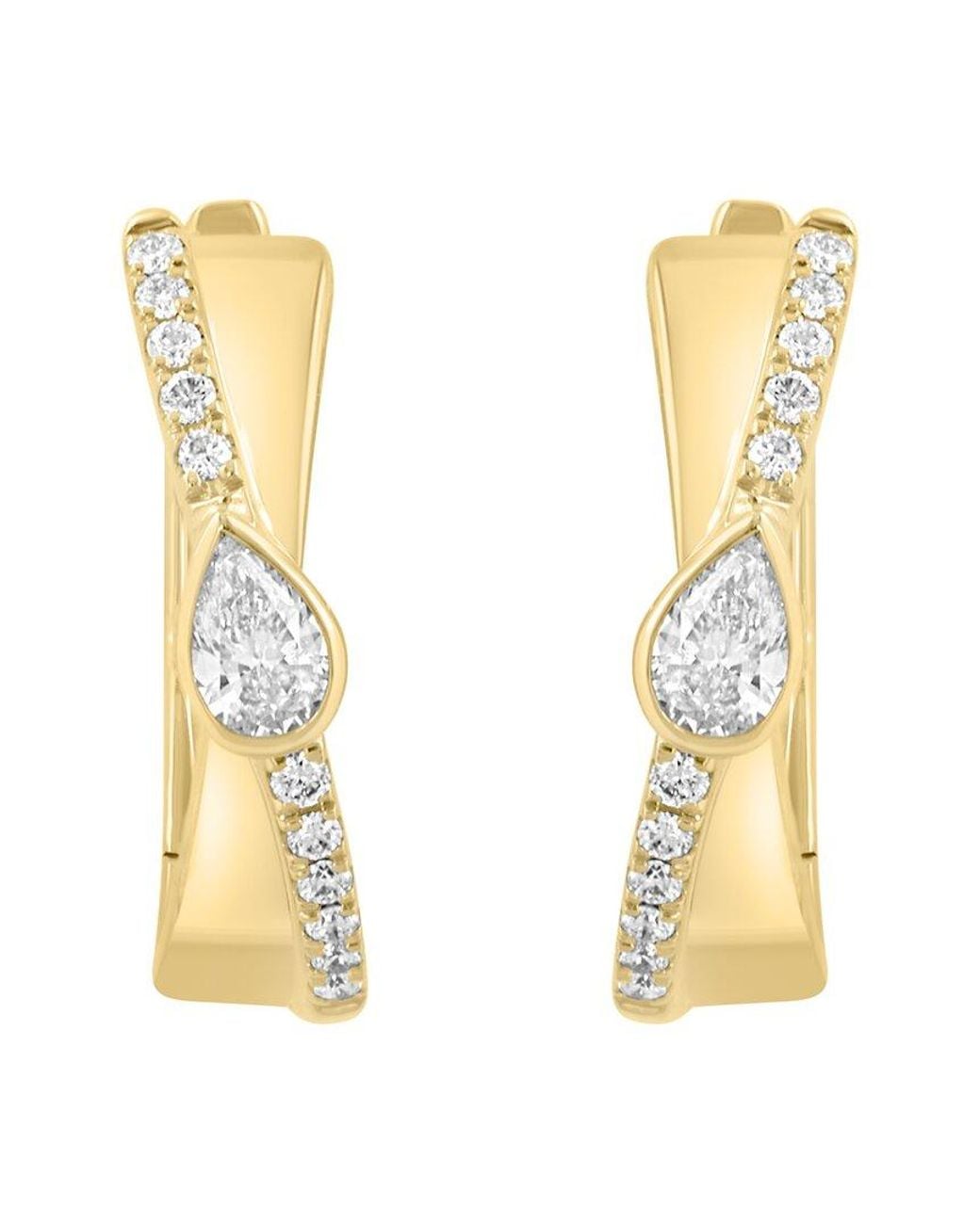 Effy Fine Jewelry Metallic 14K 0.55 Ct. Tw. Diamond Earrings
