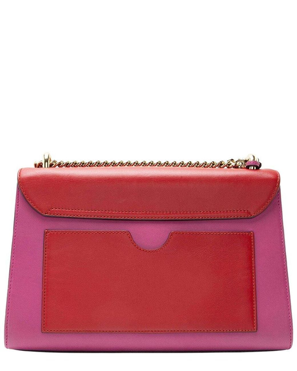 Gucci Red Pink Leather Padlock Medium Shoulder Bag (authentic Pre-loved)