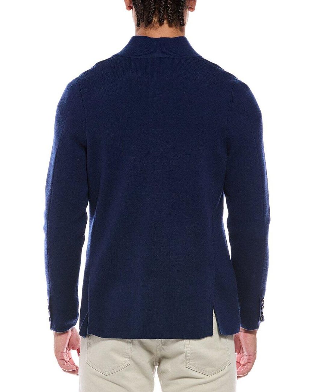 N.Peal Cashmere Blue Grosvenor Milano Cashmere Jacket for men