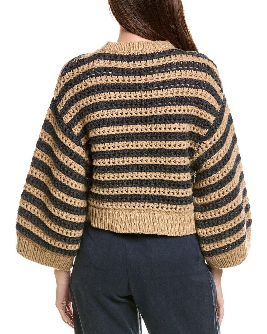 Brunello Cucinelli Brown Wool, Cashmere & Silk-Blend Sweater