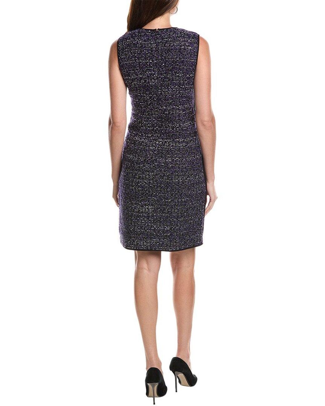 St. John Blue Tweed Mini Dress