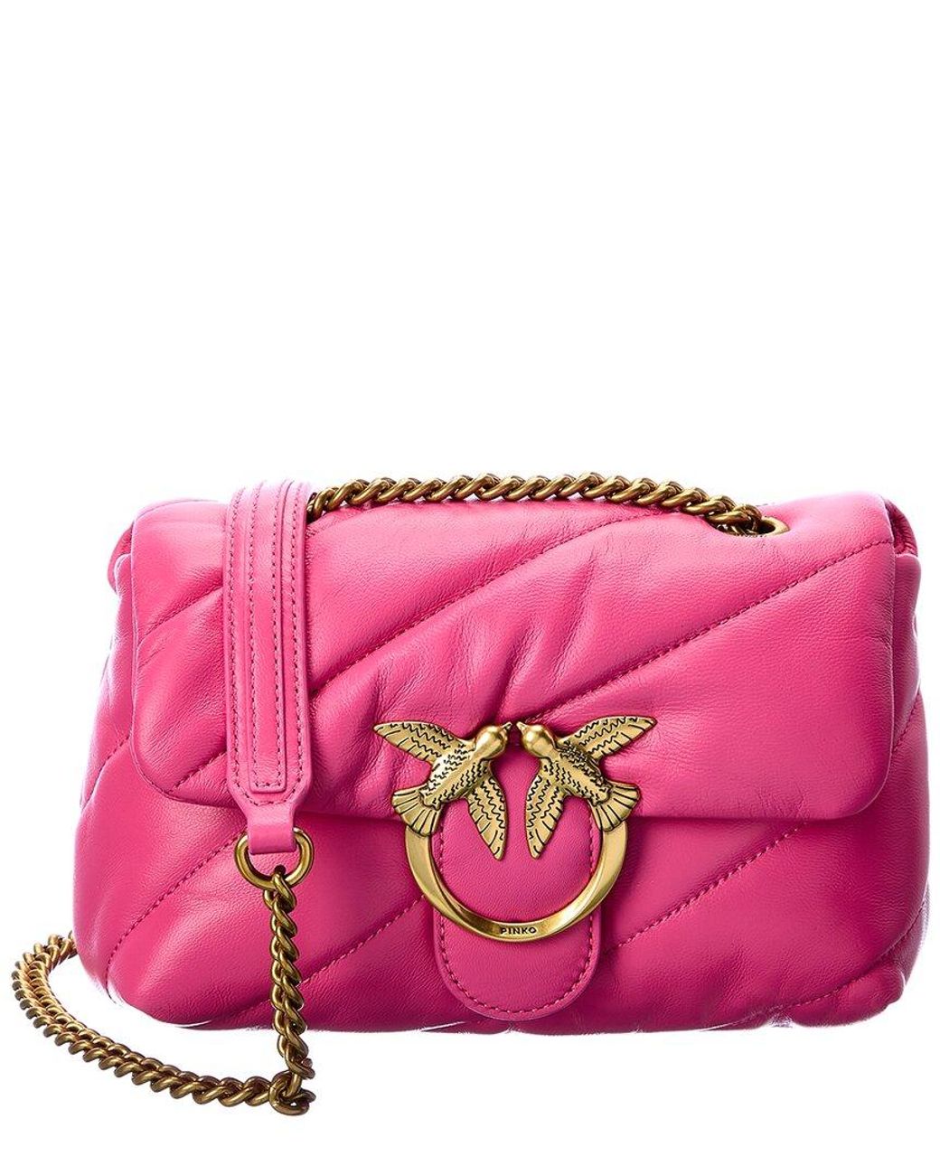 Pinko Love Mini Puff Leather Shoulder Bag in Pink Lyst