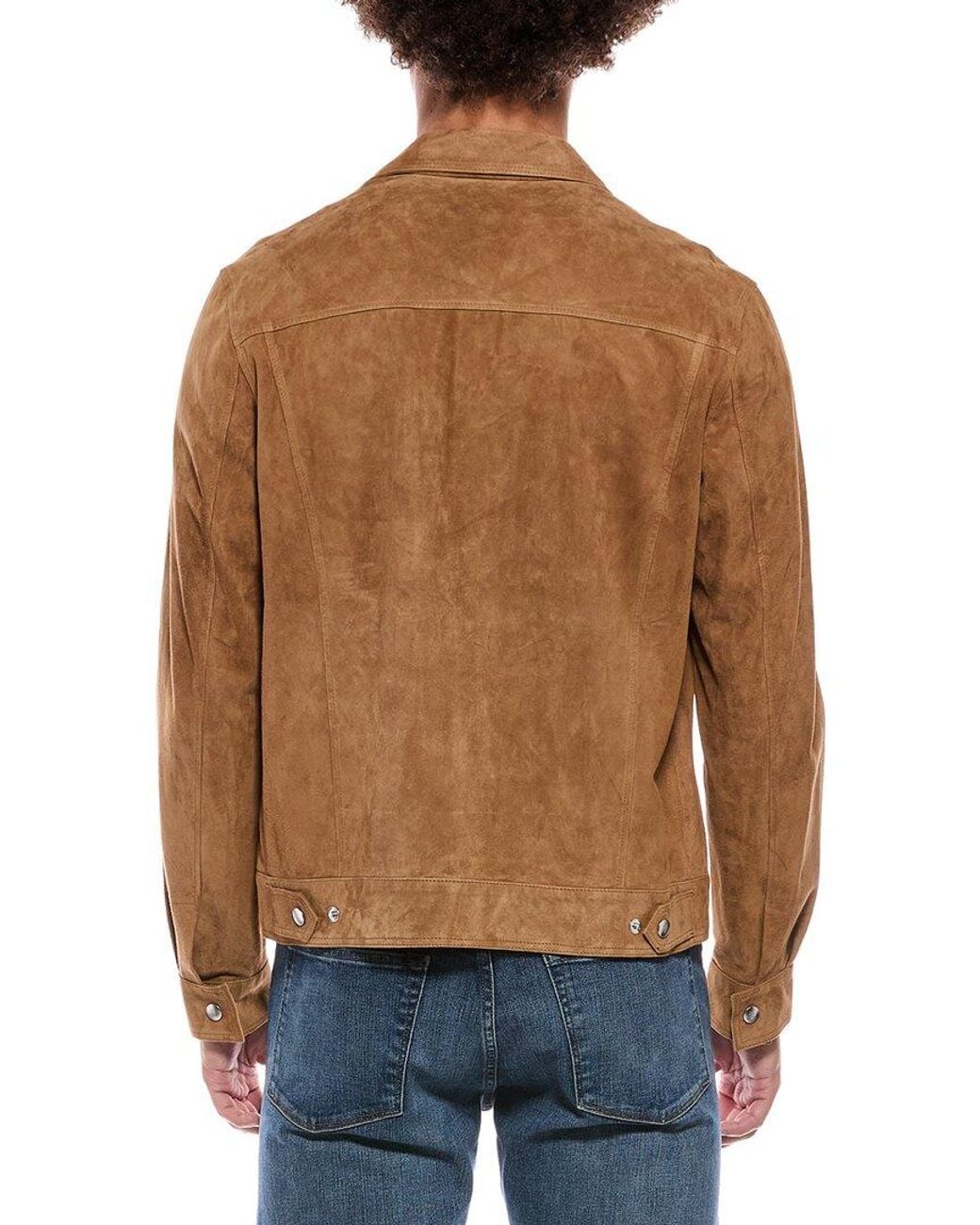 Eleventy Blue Suede Shirt Jacket for men