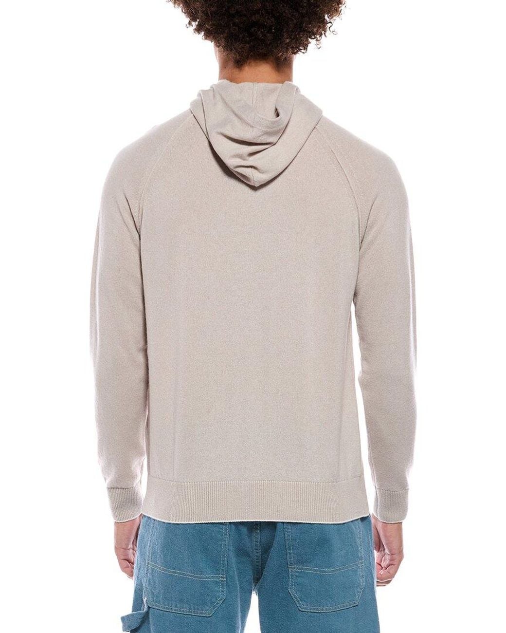 Eleventy Gray Hooded 100% Cashmere Sweater for men