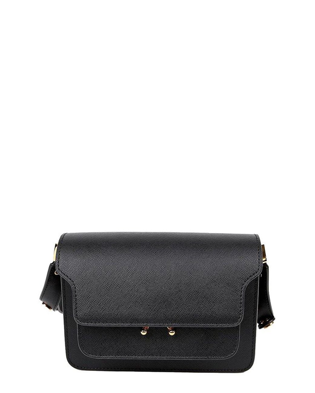 Marni Black Calfskin Trunk Mini Crossbody (authentic Pre-loved)