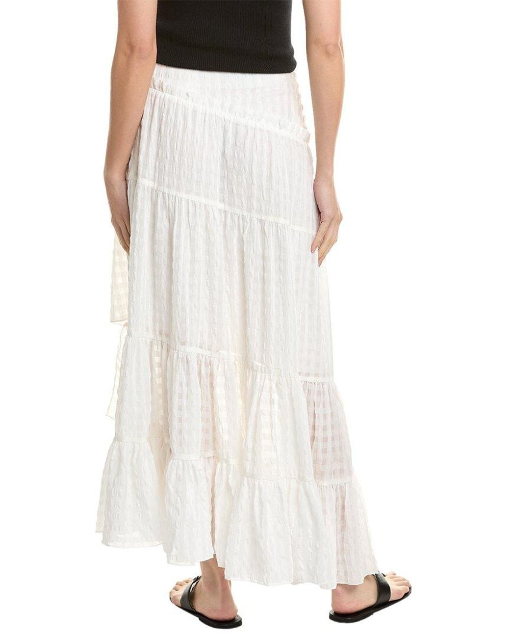 3.1 Phillip Lim White Silk-Blend T-Shirt Dress