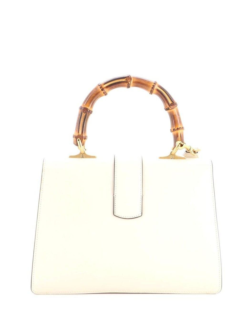 Gucci Red Leather Dionysus Bamboo Top Handle Bag Colorblock Medium (Authentic Pre-Loved)
