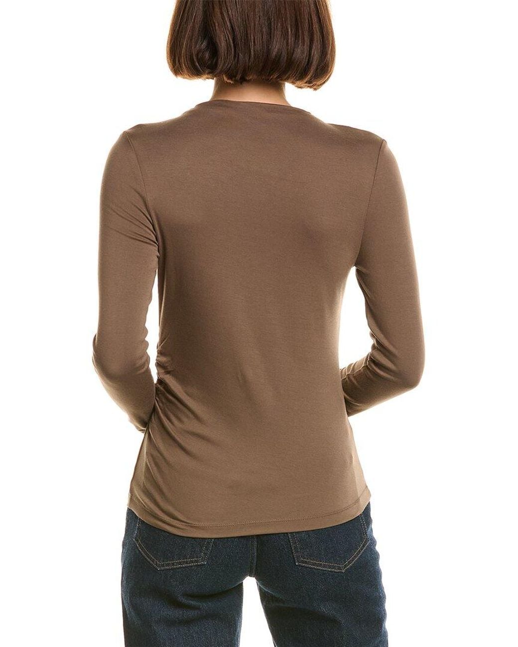 Splendid Brown Dana Mock Neck Top