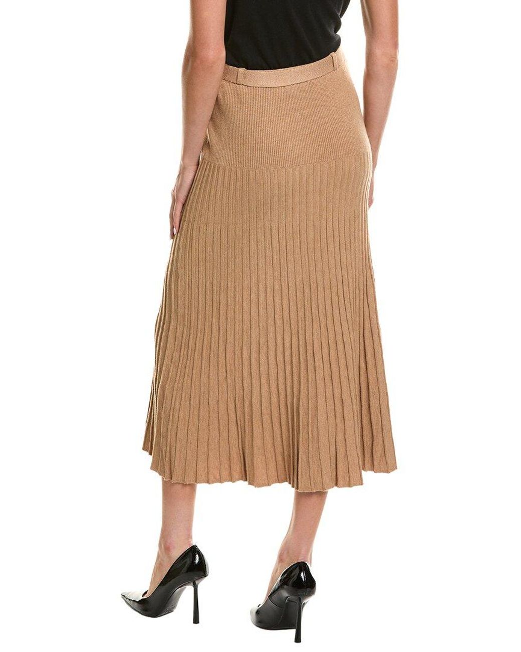 525 America Gray Luxe Pleated Maxi Skirt
