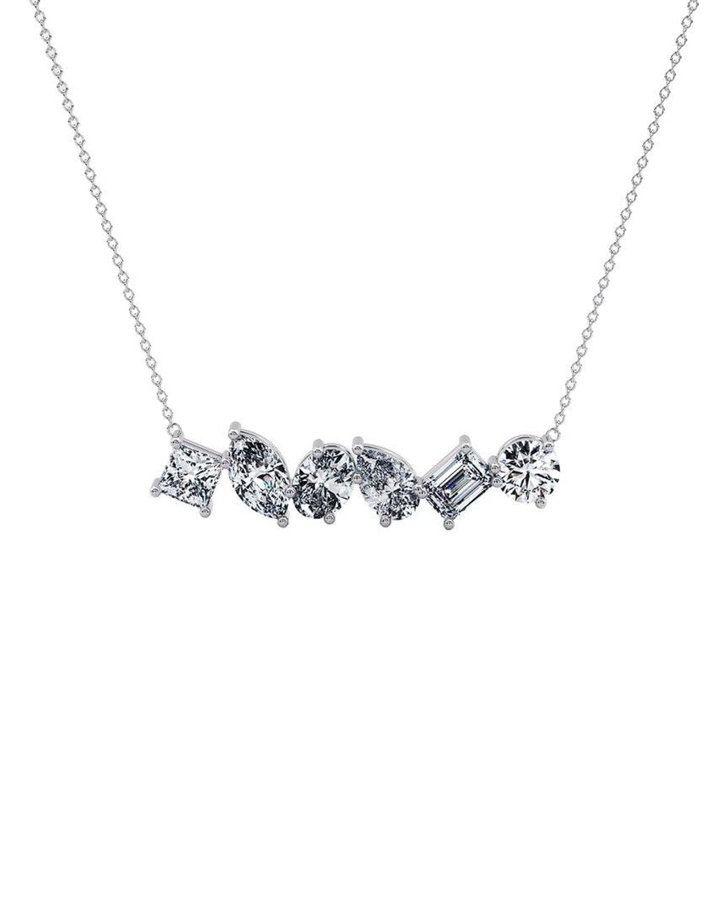 Lab Grown Diamonds Metallic 14K 2.92 Ct. Tw. Lab-Grown Diamond Pendant