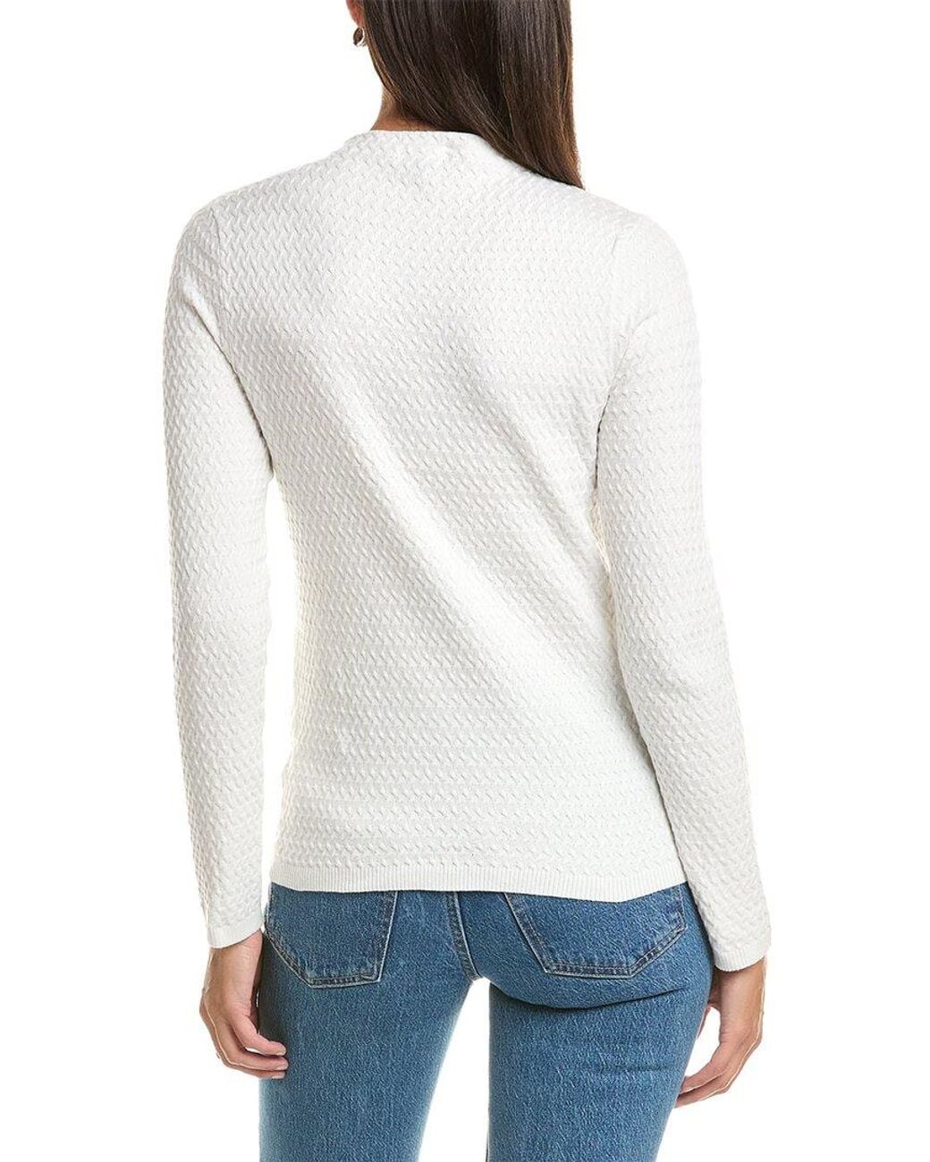 Rag & Bone White Sam Turtleneck Top