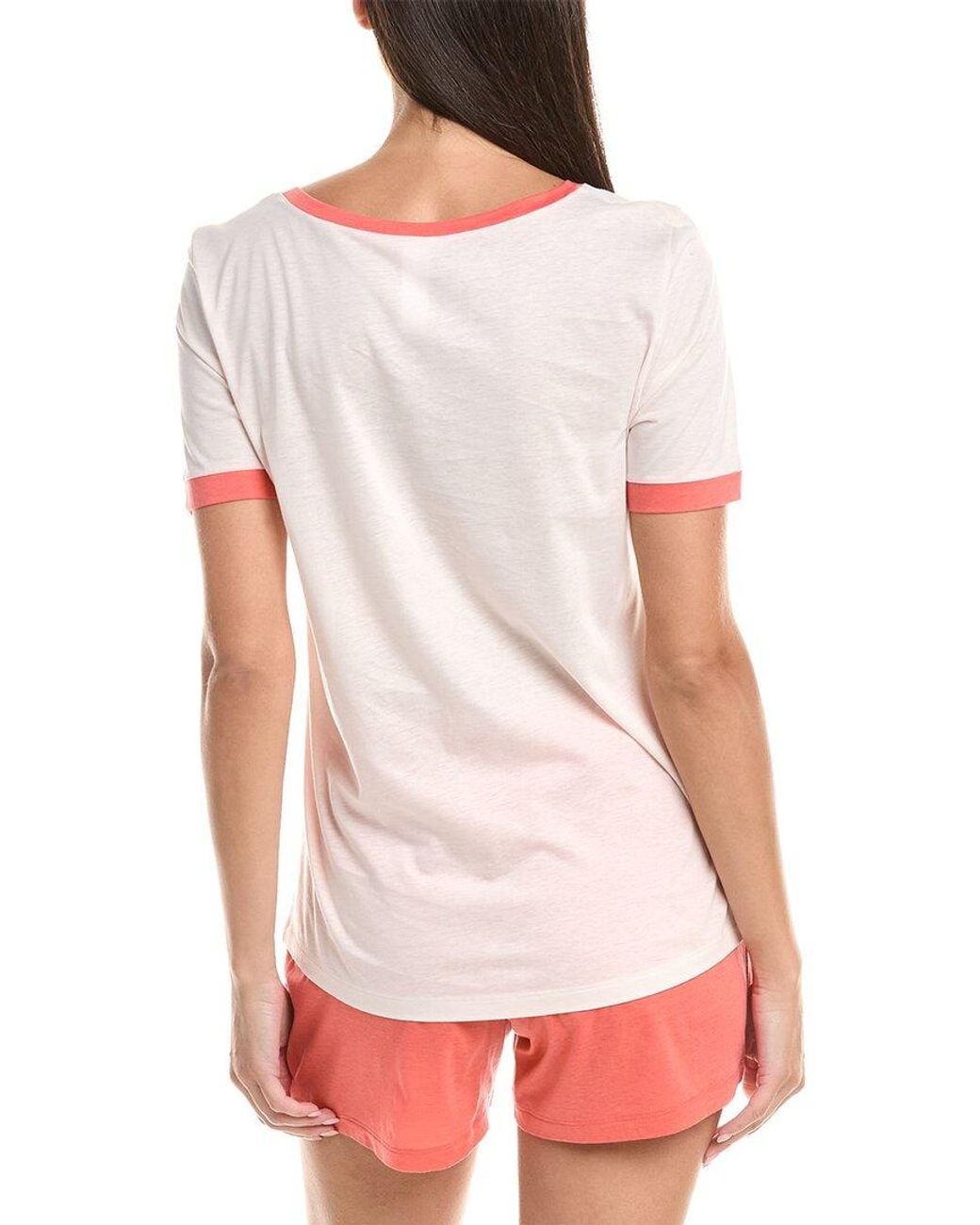Hanro White 2Pc Laura Pajama Set