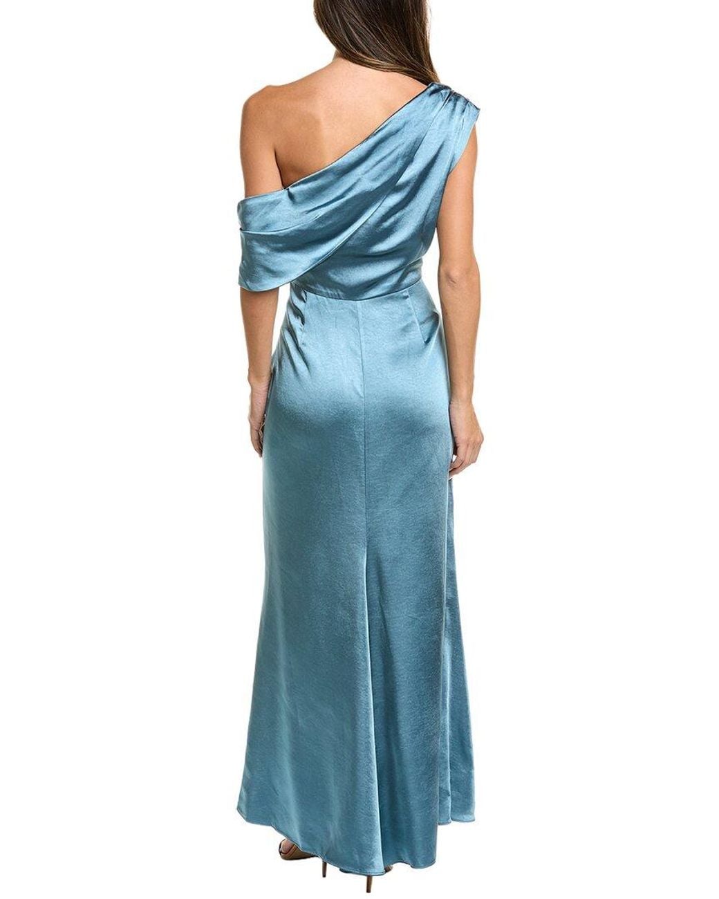 Elliatt Blue Erielle Draped One Shoulder Gown