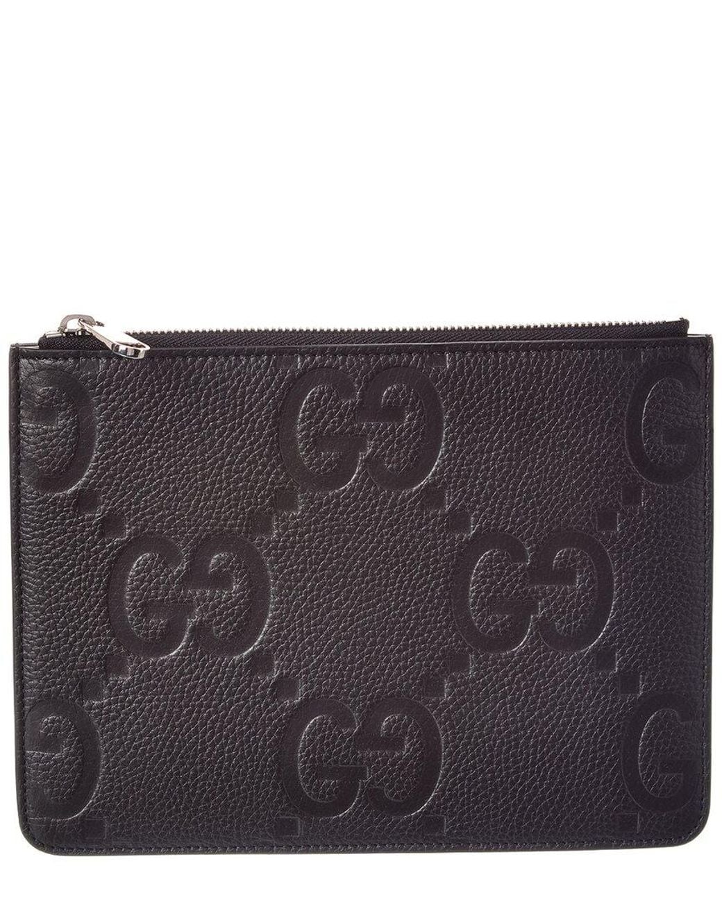 Gucci Black Medium Jumbo Gg Leather Pouch for men