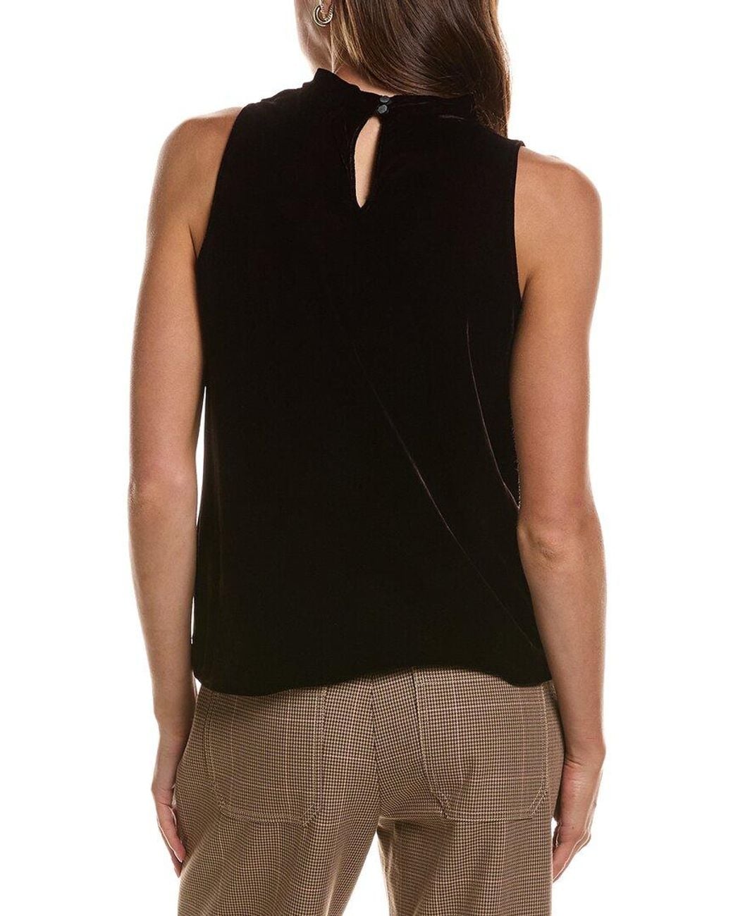 Theory Black High Cowl Top