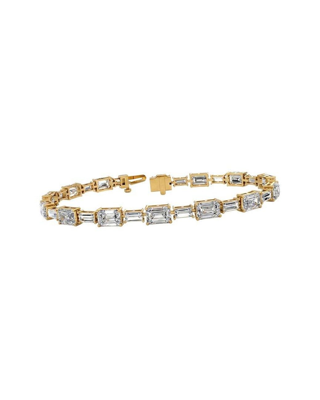 Lab Grown Diamonds White 14K 13.98 Ct. Tw. Lab-Grown Diamond Tennis Bracelet
