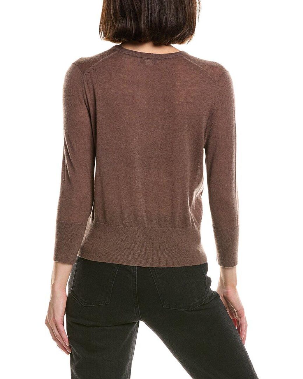 Vince Red Wool Dress Cardigan