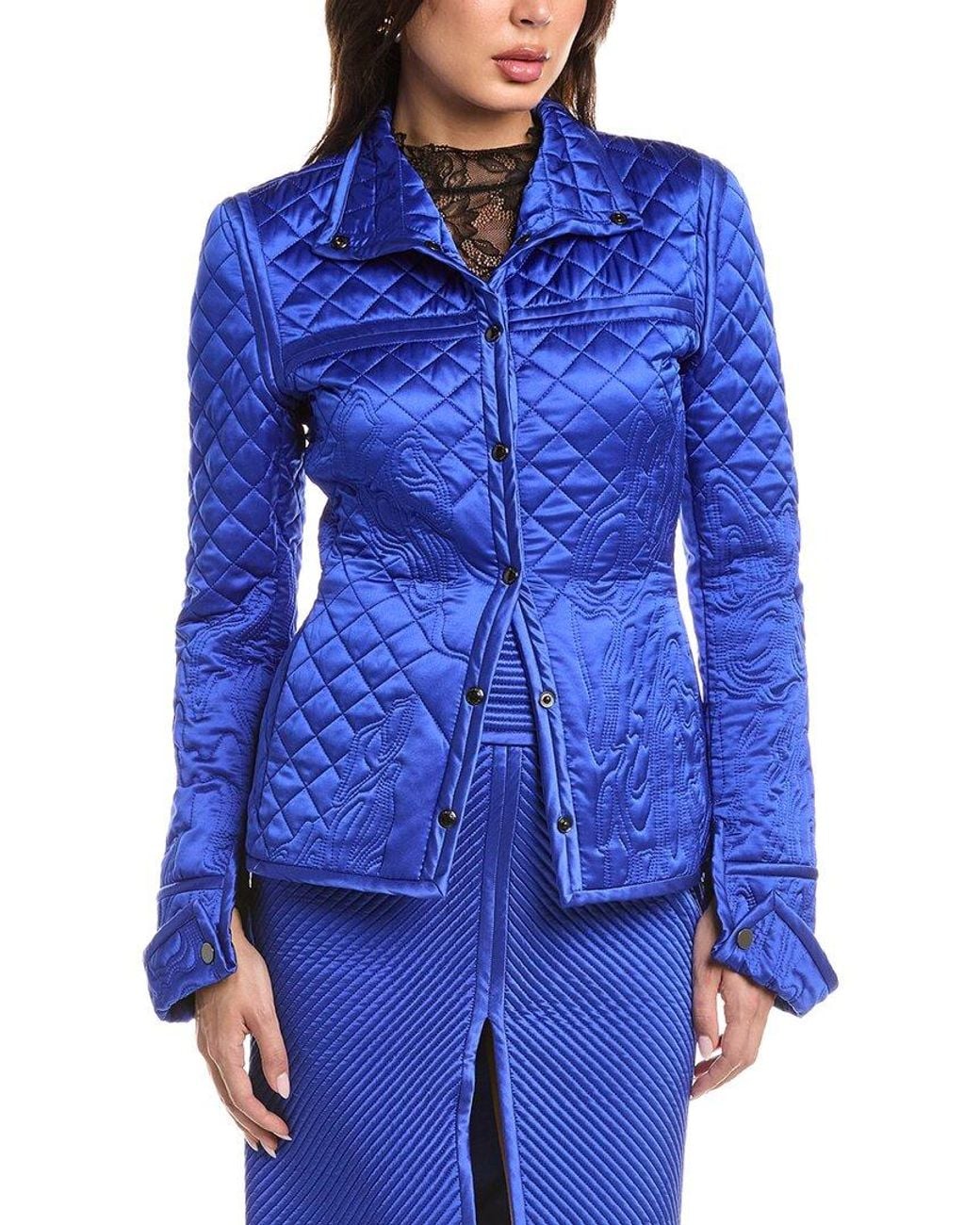 Tom Ford Blue Silk Quilted Jacket