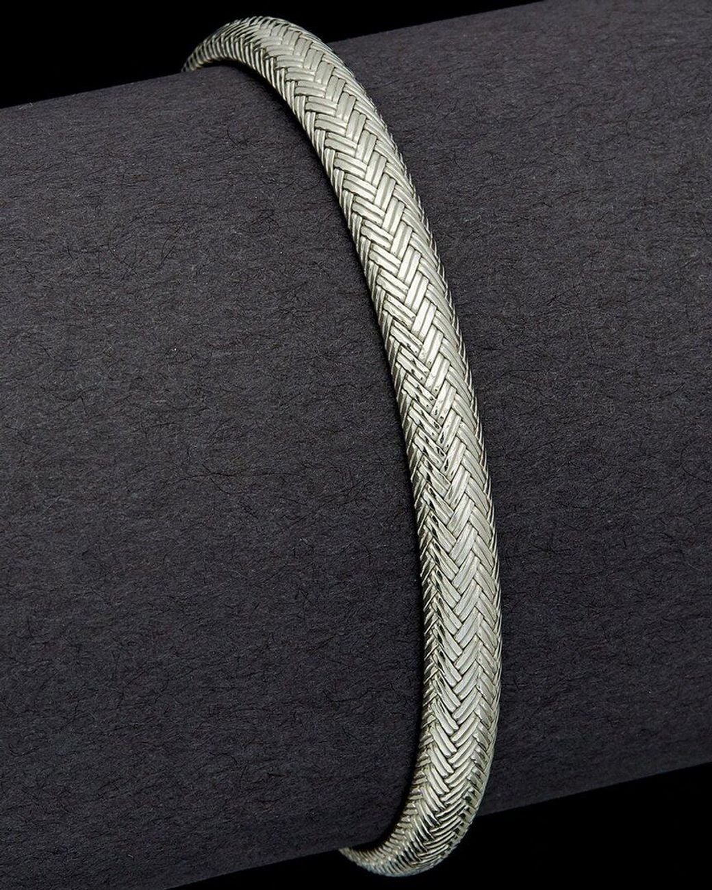 Meshmerise Blue 18K Over 0.30 Ct. Tw. Diamond Bangle