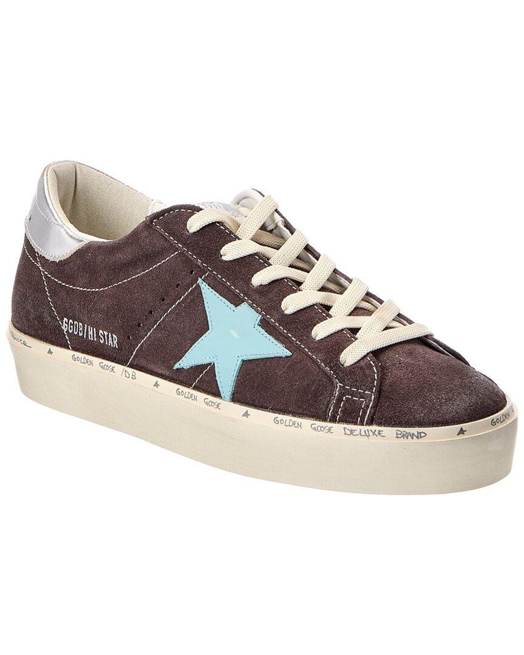 Golden Goose Deluxe Brand Brown Hi Star Suede Sneaker
