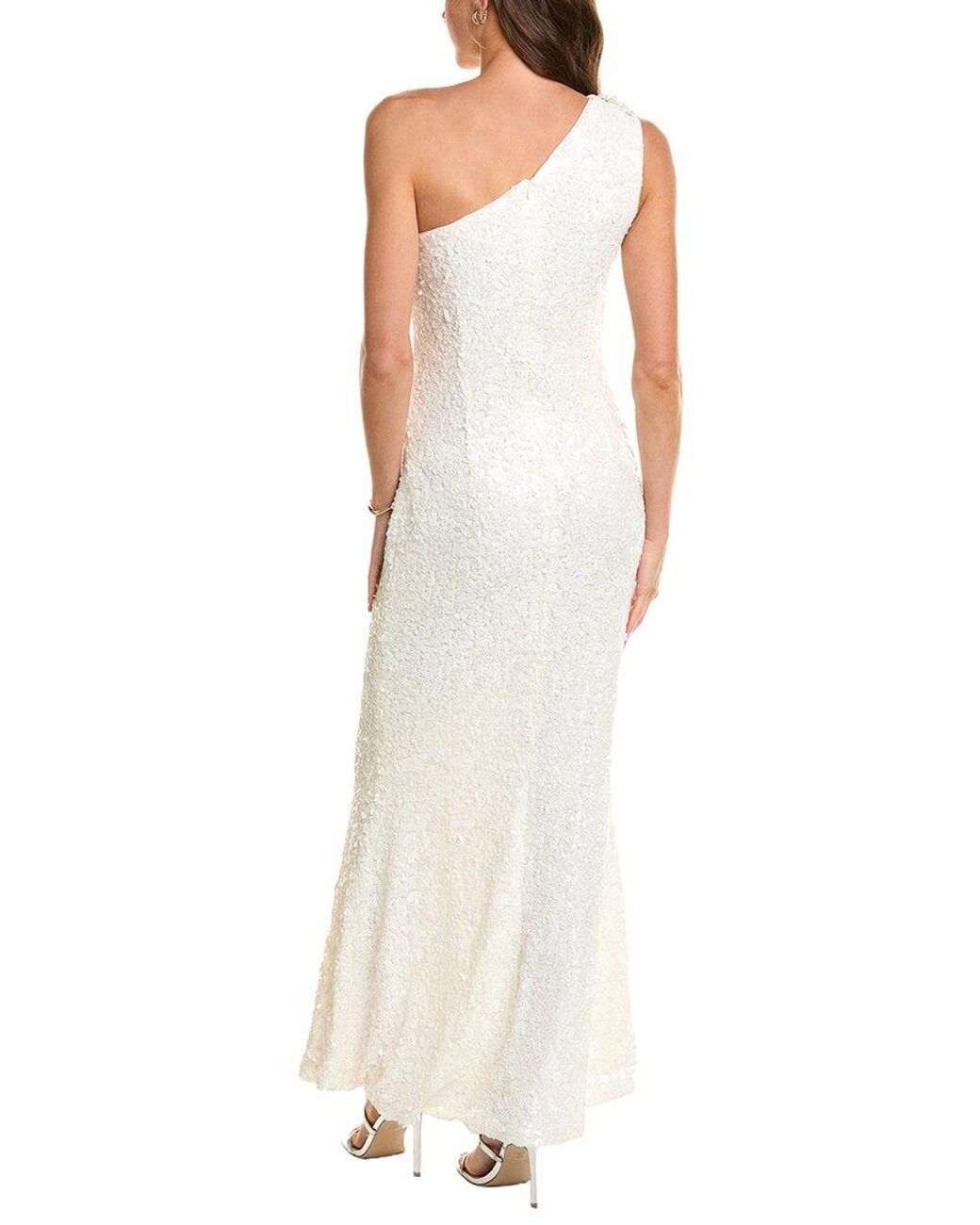 Elliatt White Alessia One Shoulder Gown
