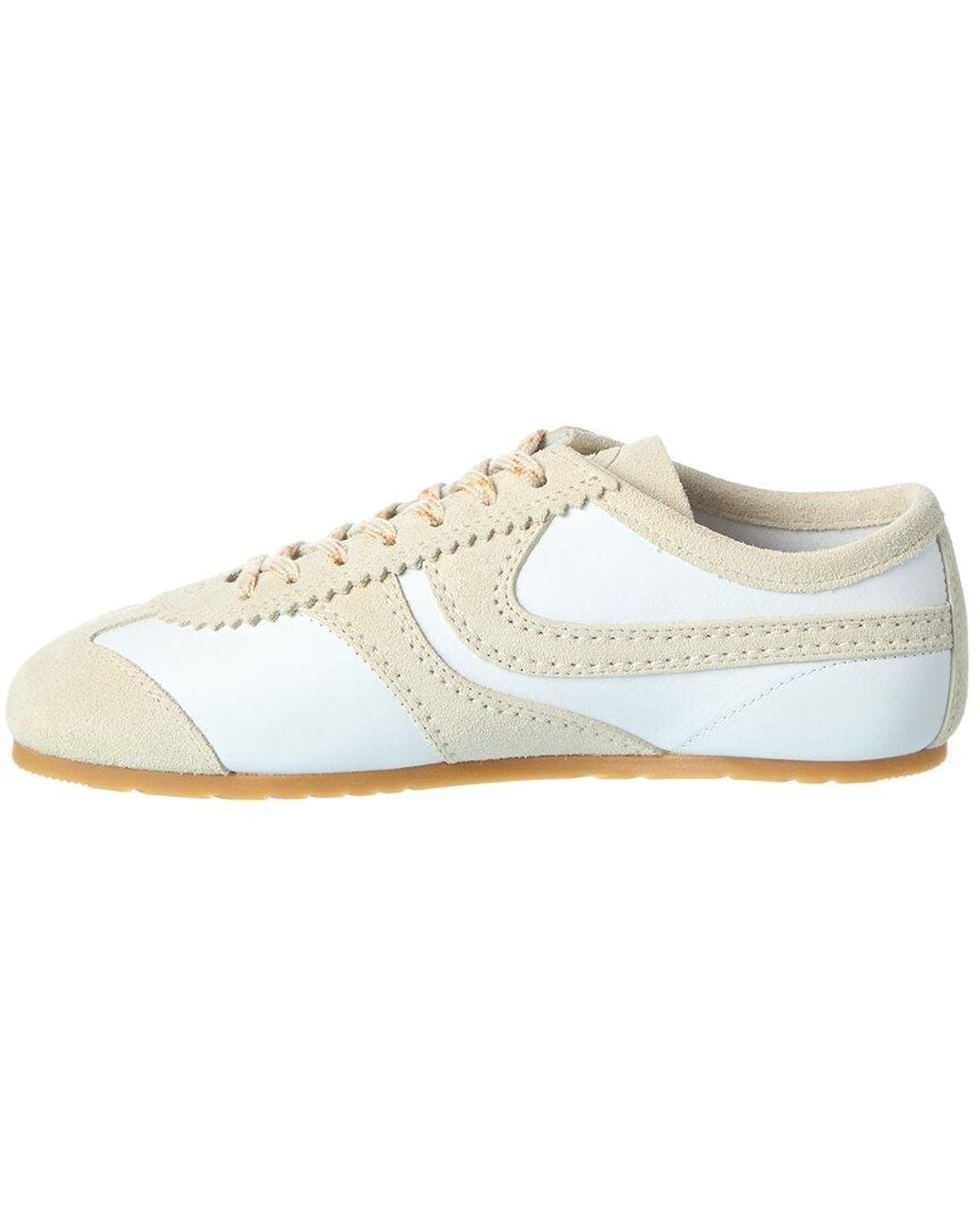 Dries Van Noten White Leather & Suede Sneaker